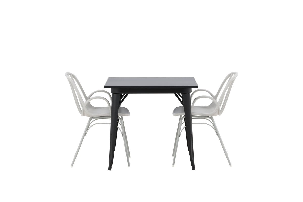 Tempe Esszimmerset + Dyrön 80cm/2St. in Greige präsentiert im Onlineshop von KAQTU Design AG. Esszimmerset ist von Venture Home