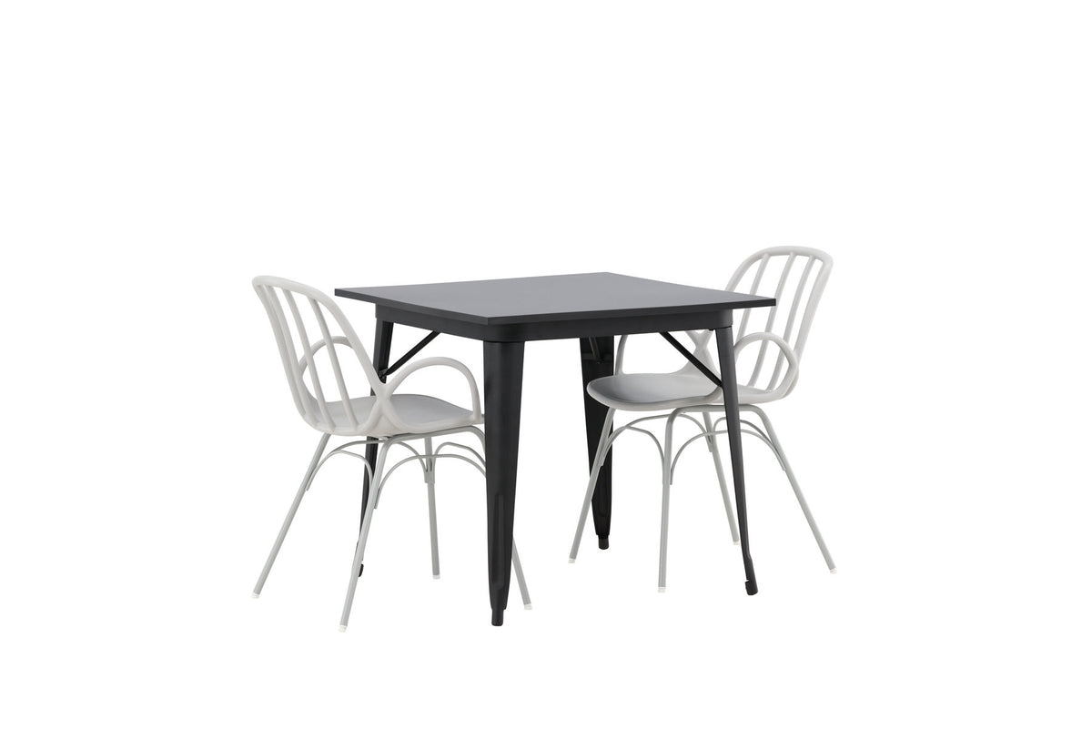 Tempe Esszimmerset + Dyrön 80cm/2St. in Greige präsentiert im Onlineshop von KAQTU Design AG. Esszimmerset ist von Venture Home