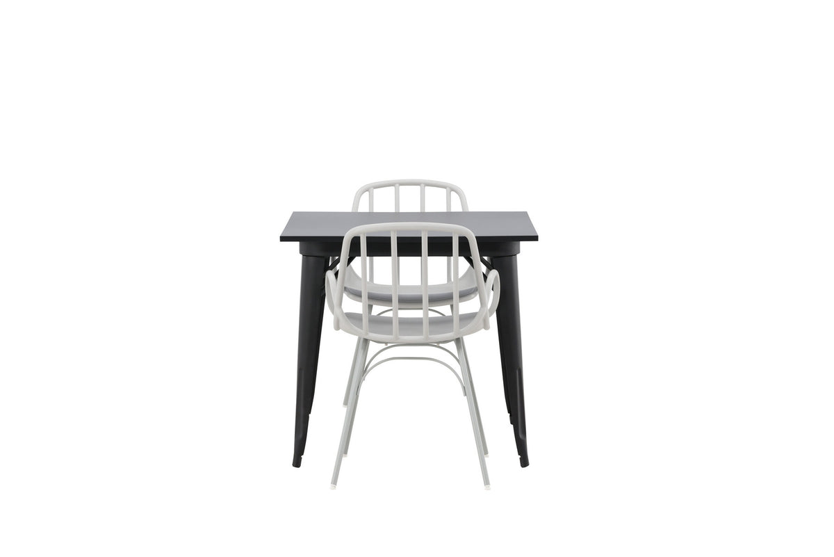 Tempe Esszimmerset + Dyrön 80cm/2St. in Greige präsentiert im Onlineshop von KAQTU Design AG. Esszimmerset ist von Venture Home