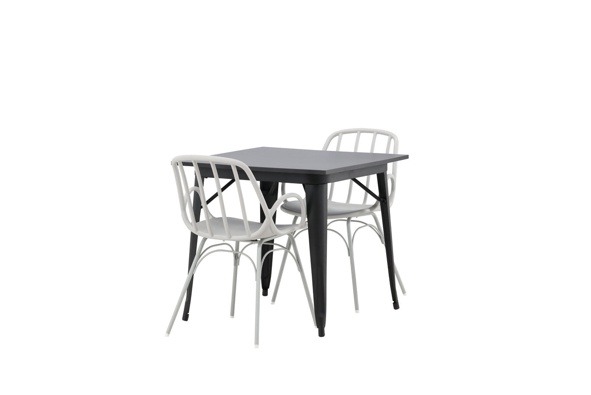 Tempe Esszimmerset + Dyrön 80cm/2St. in Greige präsentiert im Onlineshop von KAQTU Design AG. Esszimmerset ist von Venture Home