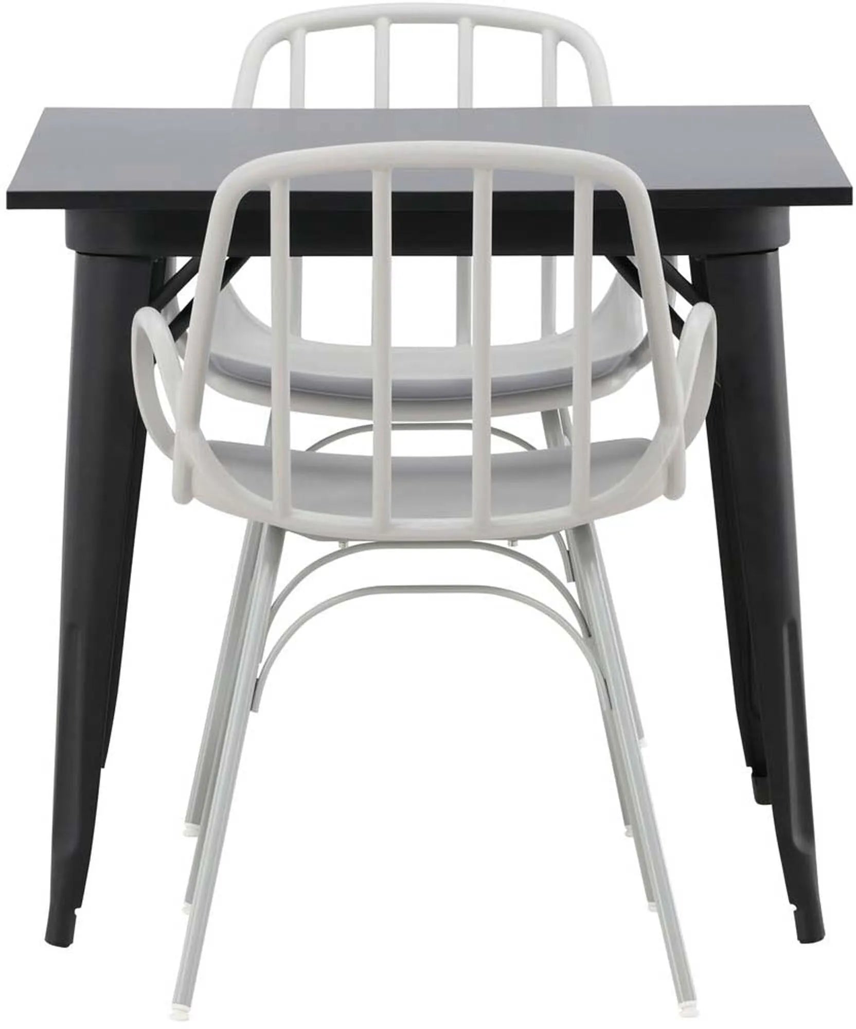 Elegantes Tempe Esszimmerset mit Dyrön Tisch, 80cm, für 2 Personen.