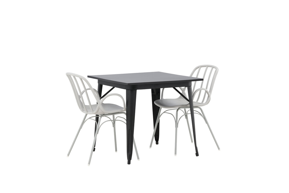 Tempe Esszimmerset + Dyrön 80cm/2St. in Greige präsentiert im Onlineshop von KAQTU Design AG. Esszimmerset ist von Venture Home