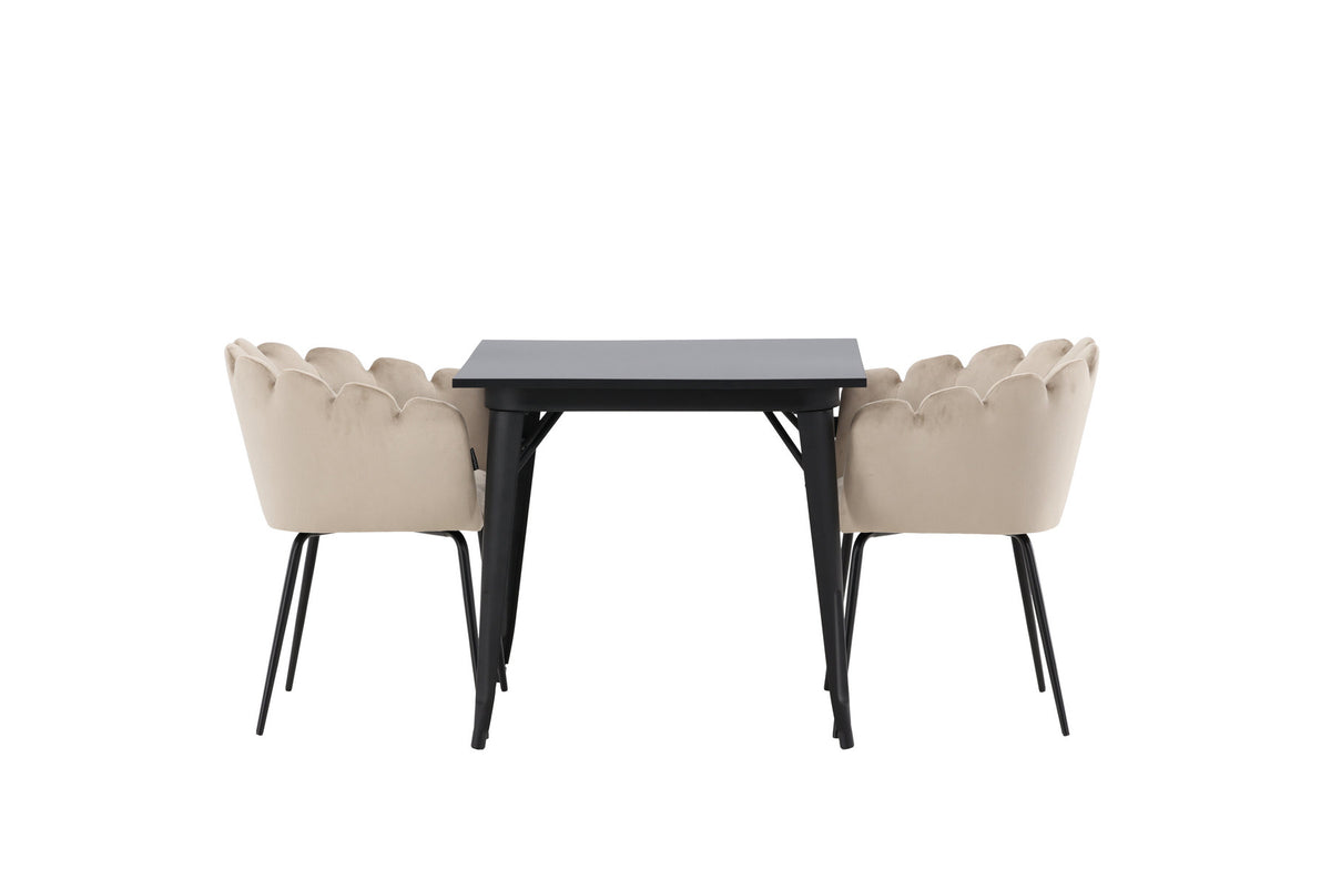 Tempe Esszimmerset + Limhamn Arm. 80cm/2St. in Beige präsentiert im Onlineshop von KAQTU Design AG. Esszimmerset ist von Venture Home
