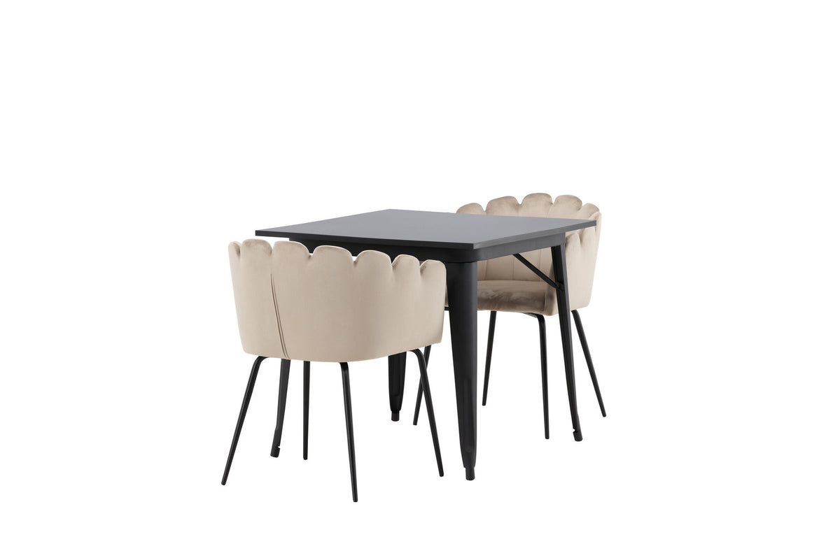 Tempe Esszimmerset + Limhamn Arm. 80cm/2St. in Beige präsentiert im Onlineshop von KAQTU Design AG. Esszimmerset ist von Venture Home