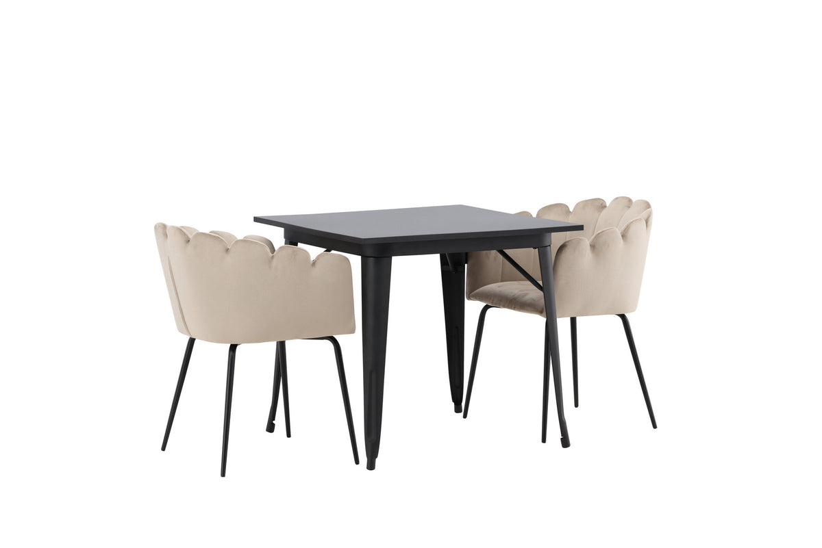Tempe Esszimmerset + Limhamn Arm. 80cm/2St. in Beige präsentiert im Onlineshop von KAQTU Design AG. Esszimmerset ist von Venture Home