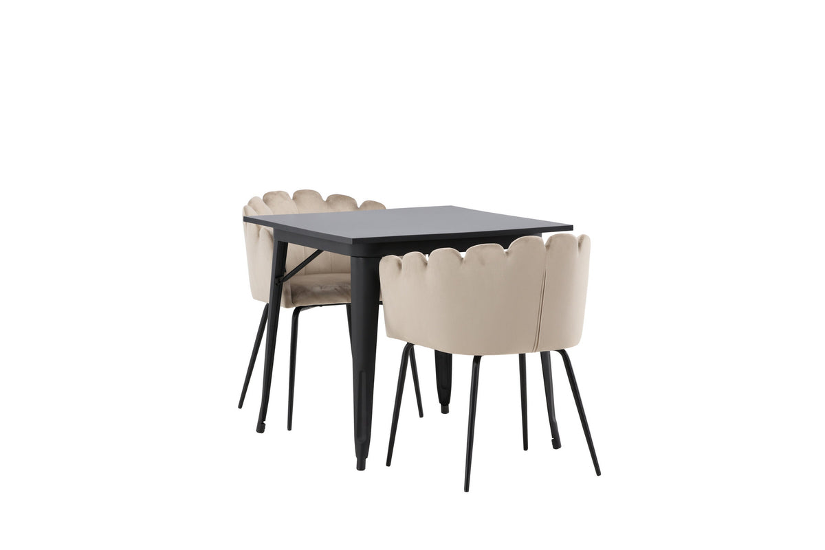 Tempe Esszimmerset + Limhamn Arm. 80cm/2St. in Beige präsentiert im Onlineshop von KAQTU Design AG. Esszimmerset ist von Venture Home