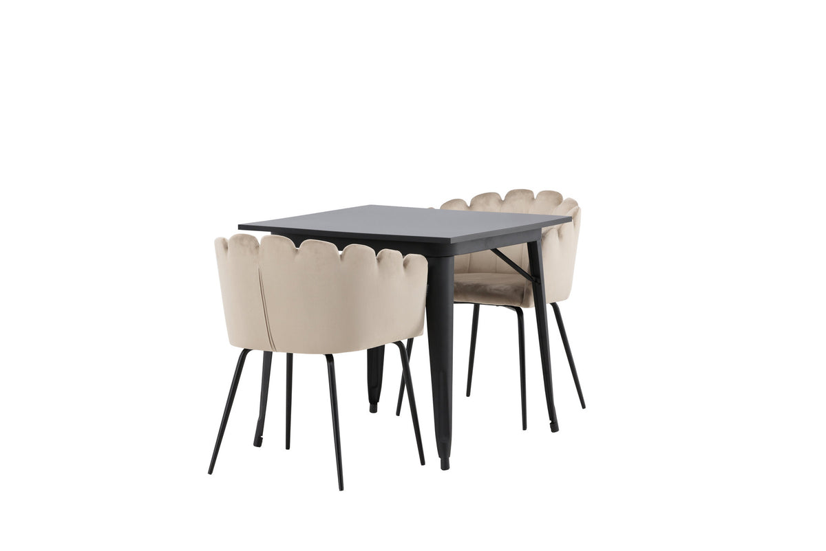 Tempe Esszimmerset + Limhamn Arm. 80cm/2St. in Beige präsentiert im Onlineshop von KAQTU Design AG. Esszimmerset ist von Venture Home