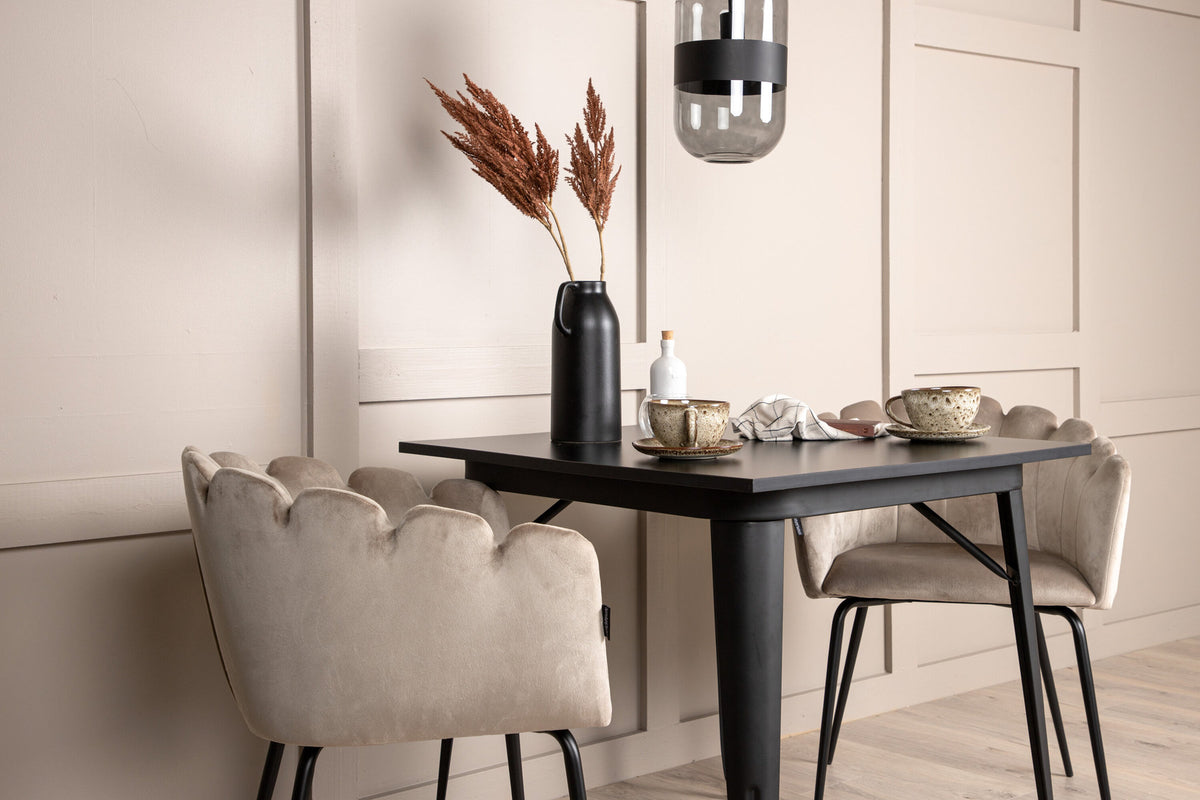 Tempe Esszimmerset + Limhamn Arm. 80cm/2St. in Beige präsentiert im Onlineshop von KAQTU Design AG. Esszimmerset ist von Venture Home