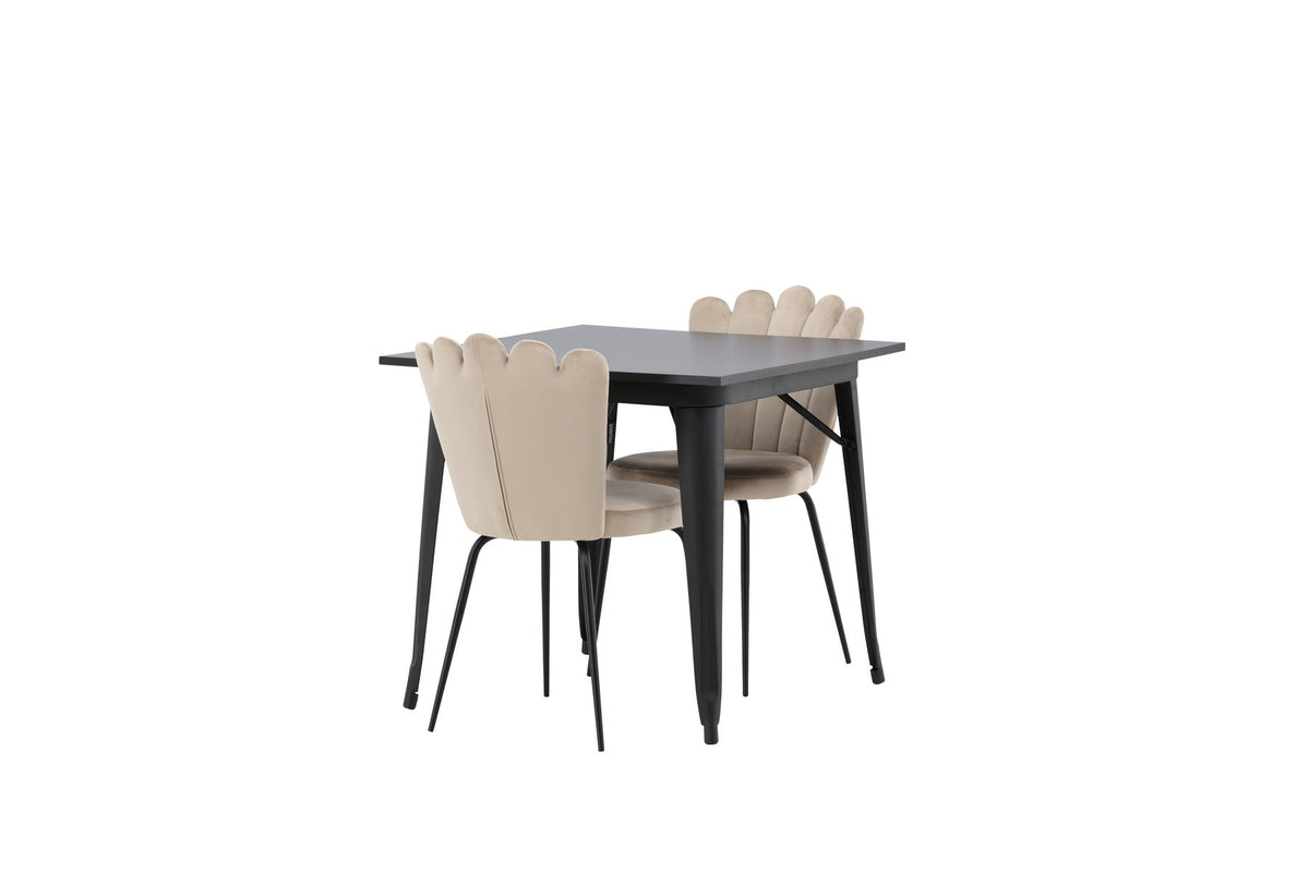 Tempe Esszimmerset + Limhamn 80cm/2St. in Beige präsentiert im Onlineshop von KAQTU Design AG. Esszimmerset ist von Venture Home