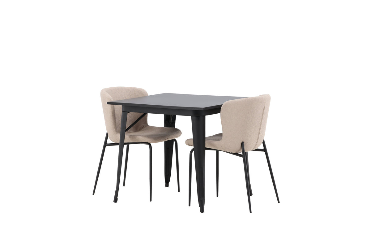 Tempe Esszimmerset + Modesto 80cm/2St. in Beige, Schwarz präsentiert im Onlineshop von KAQTU Design AG. Esszimmerset ist von Venture Home