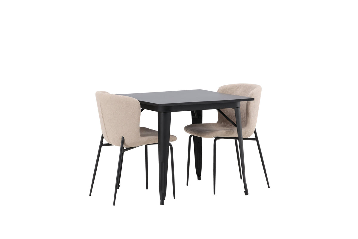 Tempe Esszimmerset + Modesto 80cm/2St. in Beige, Schwarz präsentiert im Onlineshop von KAQTU Design AG. Esszimmerset ist von Venture Home