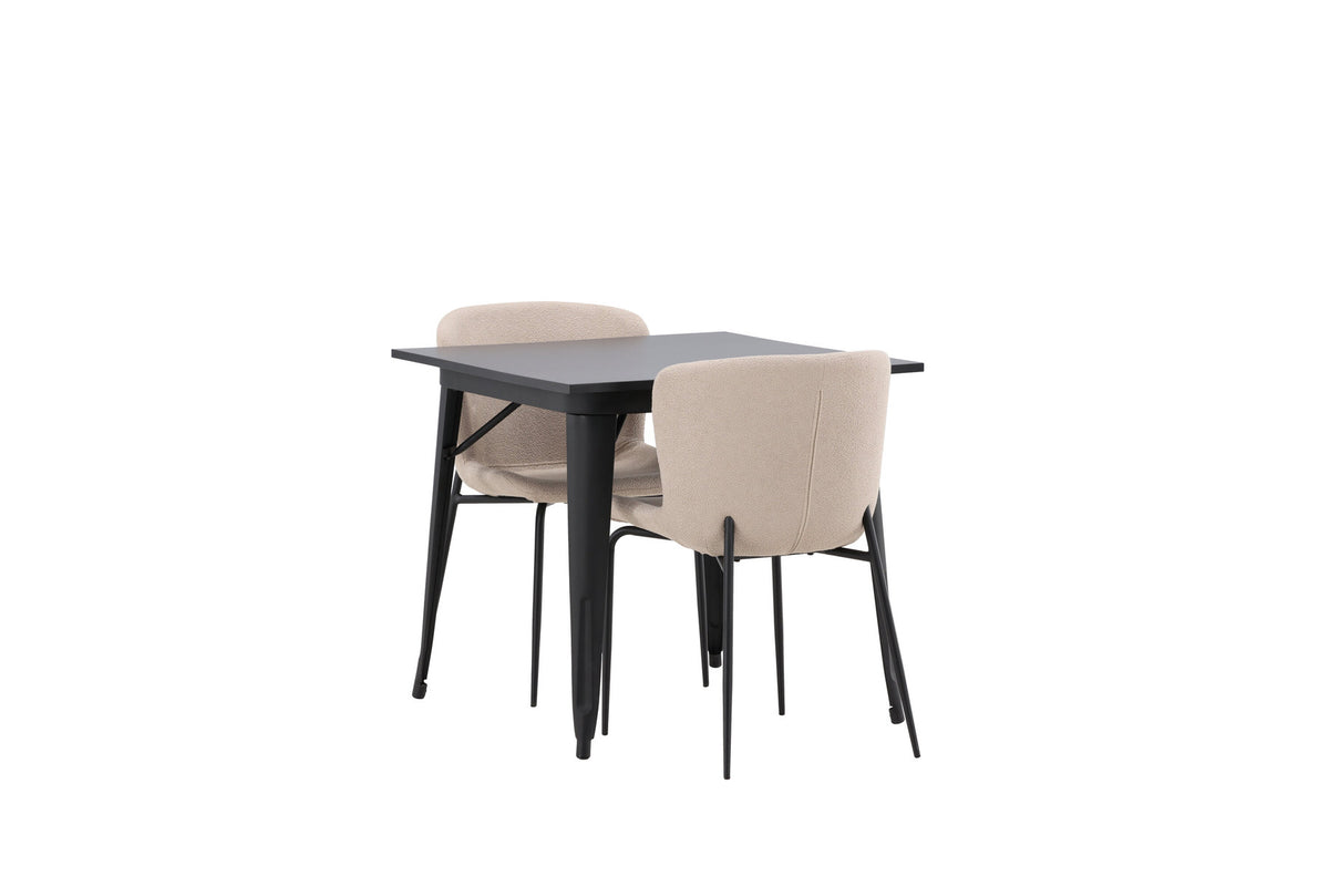 Tempe Esszimmerset + Modesto 80cm/2St. in Beige, Schwarz präsentiert im Onlineshop von KAQTU Design AG. Esszimmerset ist von Venture Home