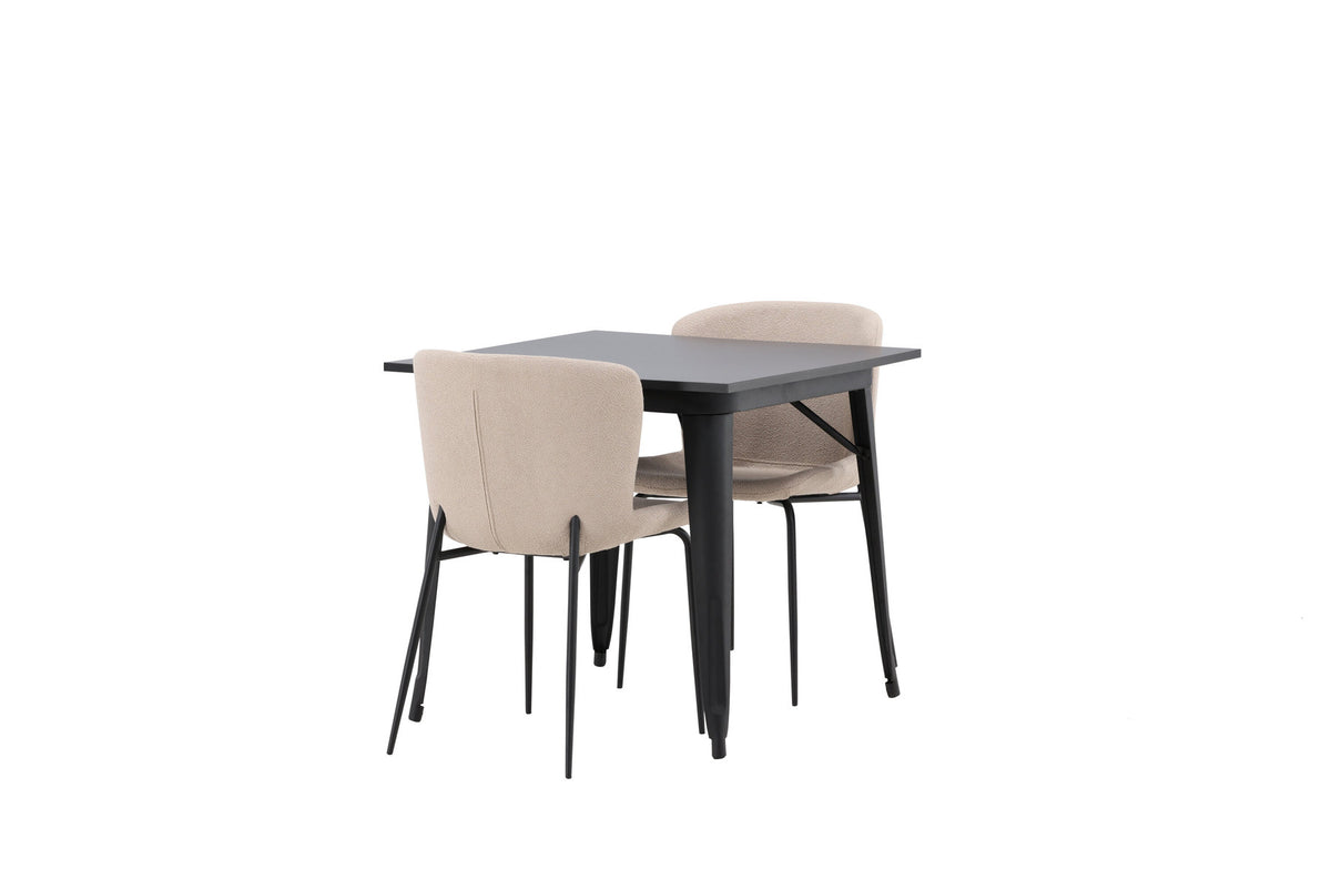 Tempe Esszimmerset + Modesto 80cm/2St. in Beige, Schwarz präsentiert im Onlineshop von KAQTU Design AG. Esszimmerset ist von Venture Home