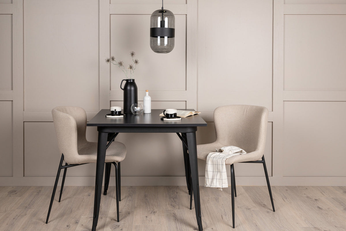 Tempe Esszimmerset + Modesto 80cm/2St. in Beige, Schwarz präsentiert im Onlineshop von KAQTU Design AG. Esszimmerset ist von Venture Home