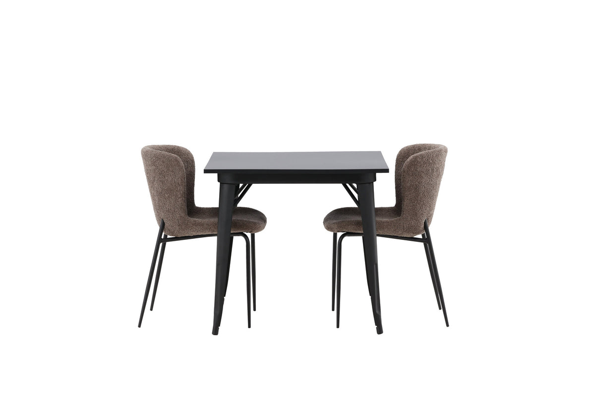 Tempe Esszimmerset + Modesto 80cm/2St. in Schwarz, Dunkelgrau präsentiert im Onlineshop von KAQTU Design AG. Esszimmerset ist von Venture Home