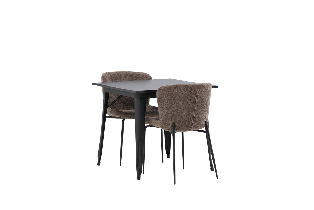 Tempe Esszimmerset + Modesto 80cm/2St. in Schwarz, Dunkelgrau präsentiert im Onlineshop von KAQTU Design AG. Esszimmerset ist von Venture Home
