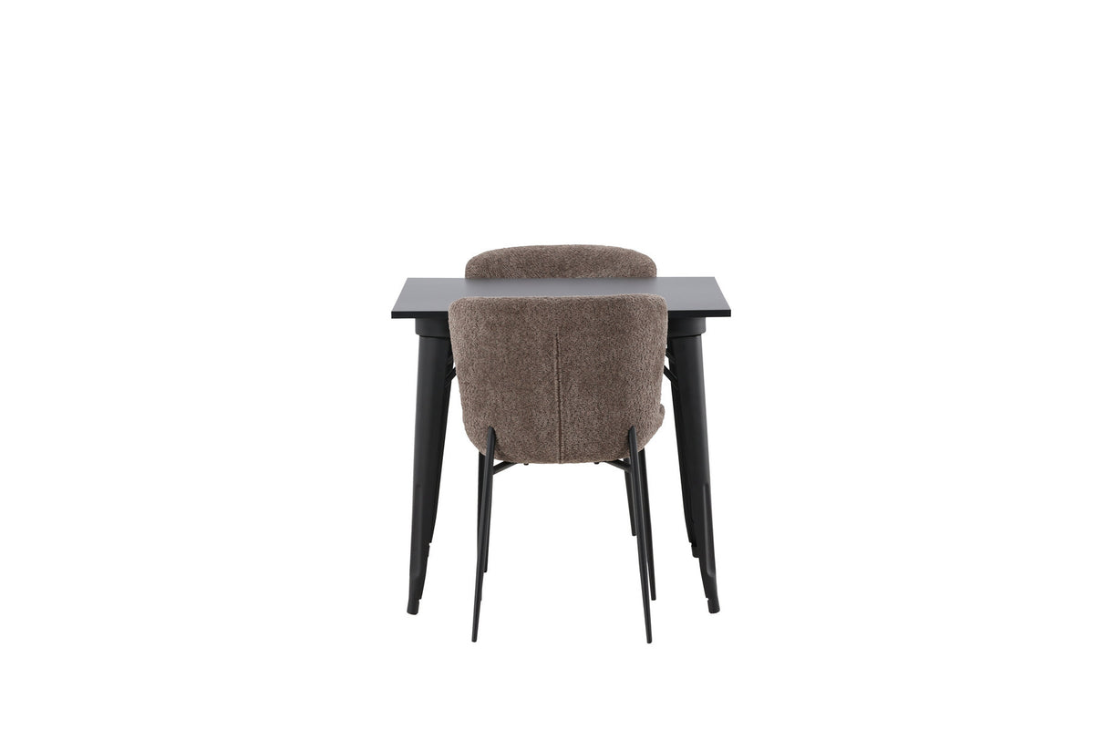 Tempe Esszimmerset + Modesto 80cm/2St. in Schwarz, Dunkelgrau präsentiert im Onlineshop von KAQTU Design AG. Esszimmerset ist von Venture Home