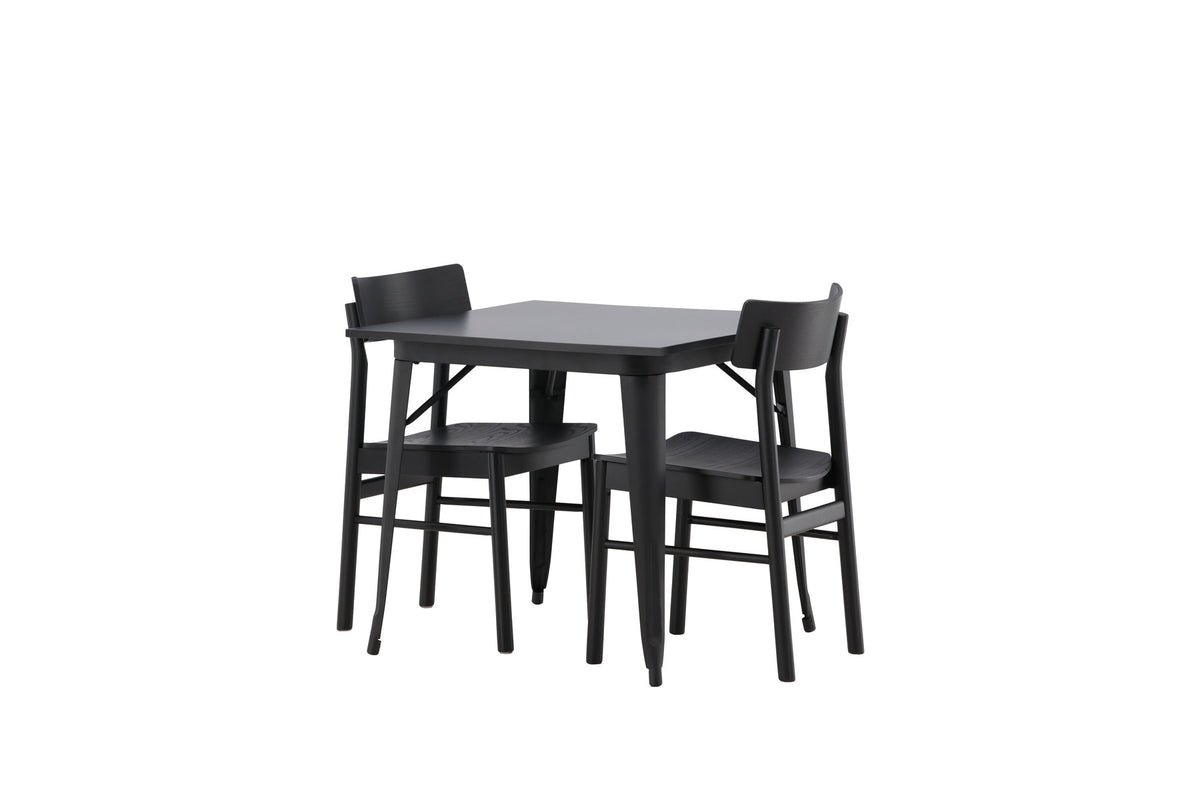 Tempe Esszimmerset + Montros 80cm/2St. in Schwarz präsentiert im Onlineshop von KAQTU Design AG. Esszimmerset ist von Venture Home