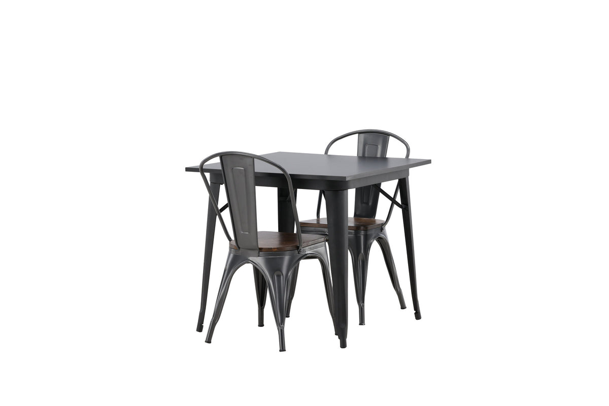 Tempe Esszimmerset + Tempe 80cm/2St. in Dunkelgrau, Walnuss präsentiert im Onlineshop von KAQTU Design AG. Esszimmerset ist von Venture Home