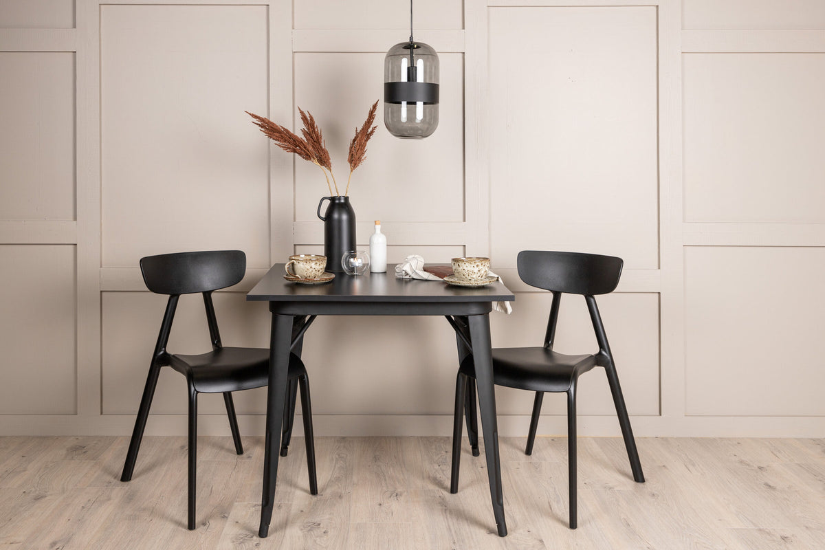 Tempe Esszimmerset + Ursholmen 80cm/2St. in Schwarz präsentiert im Onlineshop von KAQTU Design AG. Esszimmerset ist von Venture Home