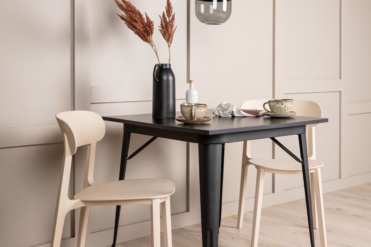 Tempe Esstisch + 2 x Åstol Esszimmerstuhl in Beige präsentiert im Onlineshop von KAQTU Design AG. Esszimmerset ist von Venture Home