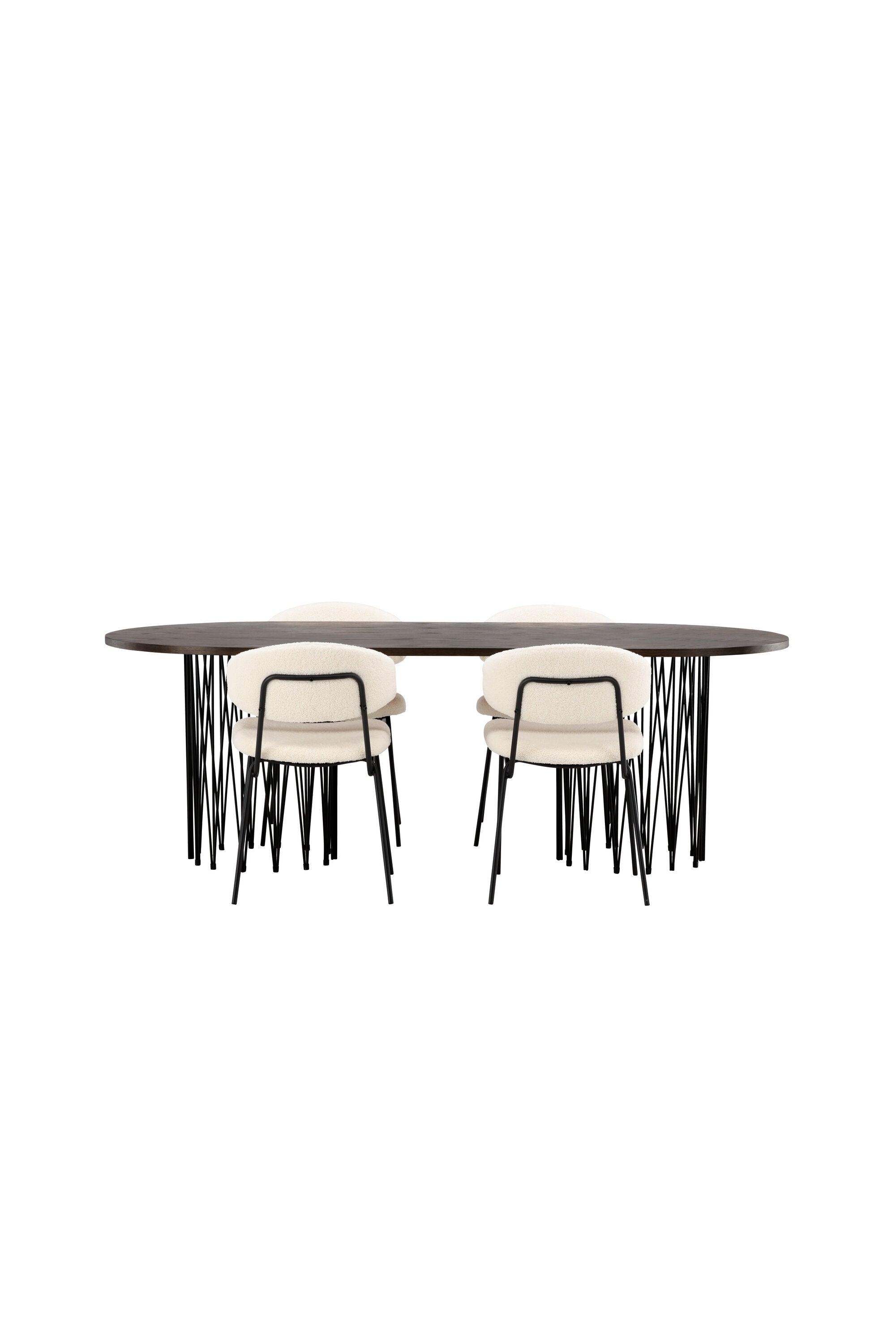 Stone Esszimmerset + Chico 220cm/4St. in Weiss präsentiert im Onlineshop von KAQTU Design AG. Esszimmerset ist von Venture Home