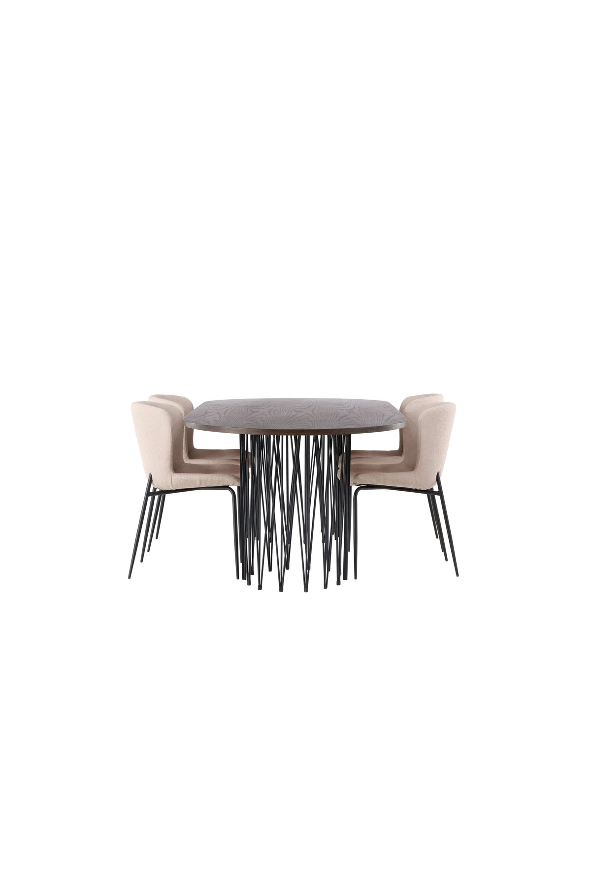 Stone Esszimmerset + Modesto 220cm/4St. in Schwarz, Beige präsentiert im Onlineshop von KAQTU Design AG. Esszimmerset ist von Venture Home