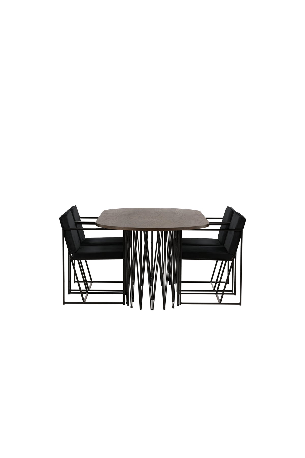 Stone Esszimmerset + Richmond 220cm/4St. in Schwarz präsentiert im Onlineshop von KAQTU Design AG. Esszimmerset ist von Venture Home