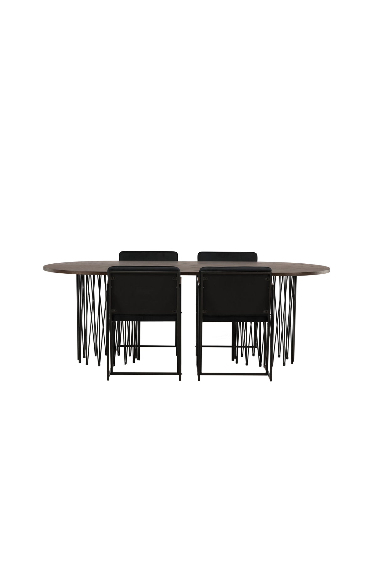 Stone Esszimmerset + Richmond 220cm/4St. in Schwarz präsentiert im Onlineshop von KAQTU Design AG. Esszimmerset ist von Venture Home