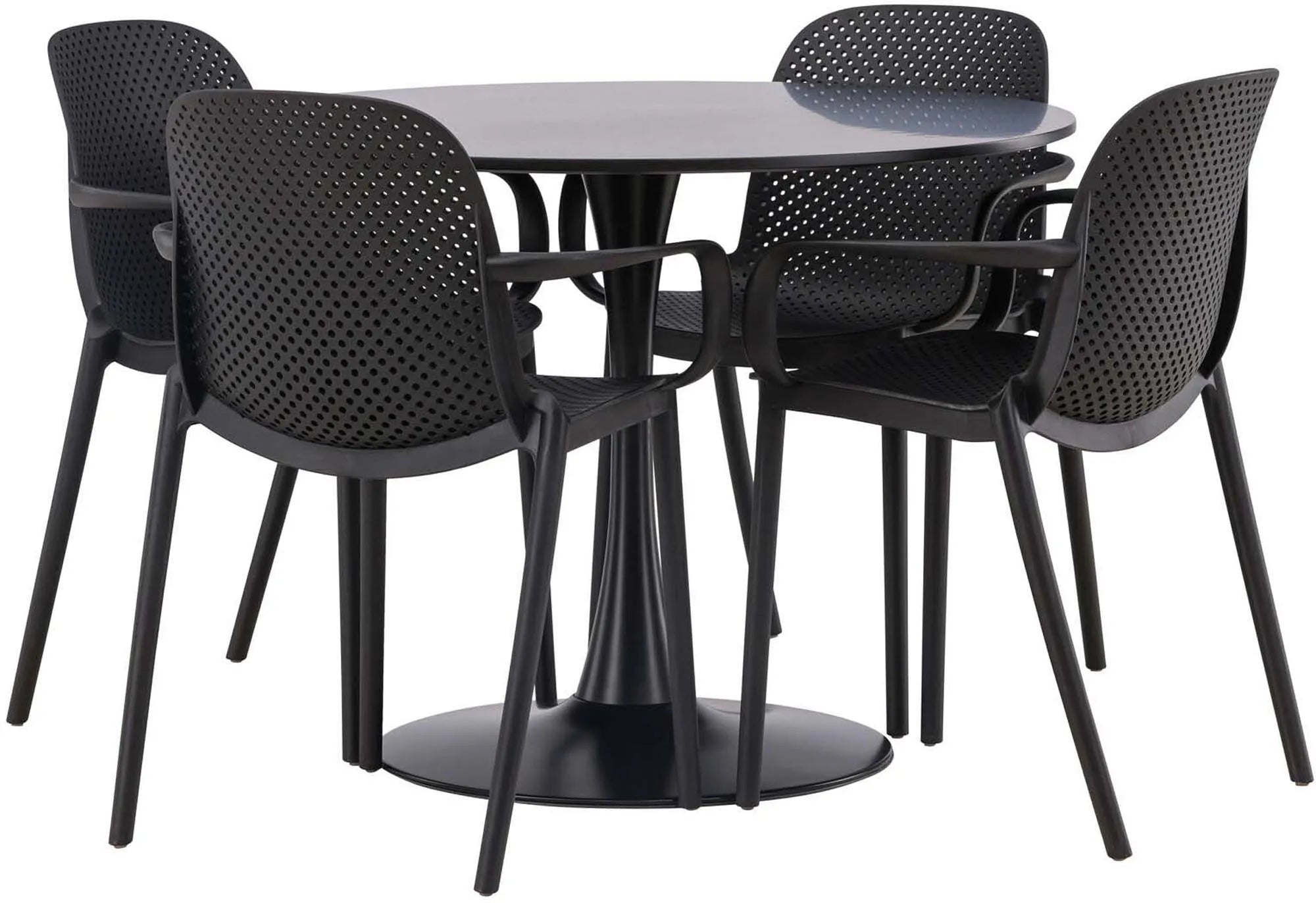 Modernes Glade Esszimmerset mit Baltimore Tisch, 100cm, 4 Stühle.