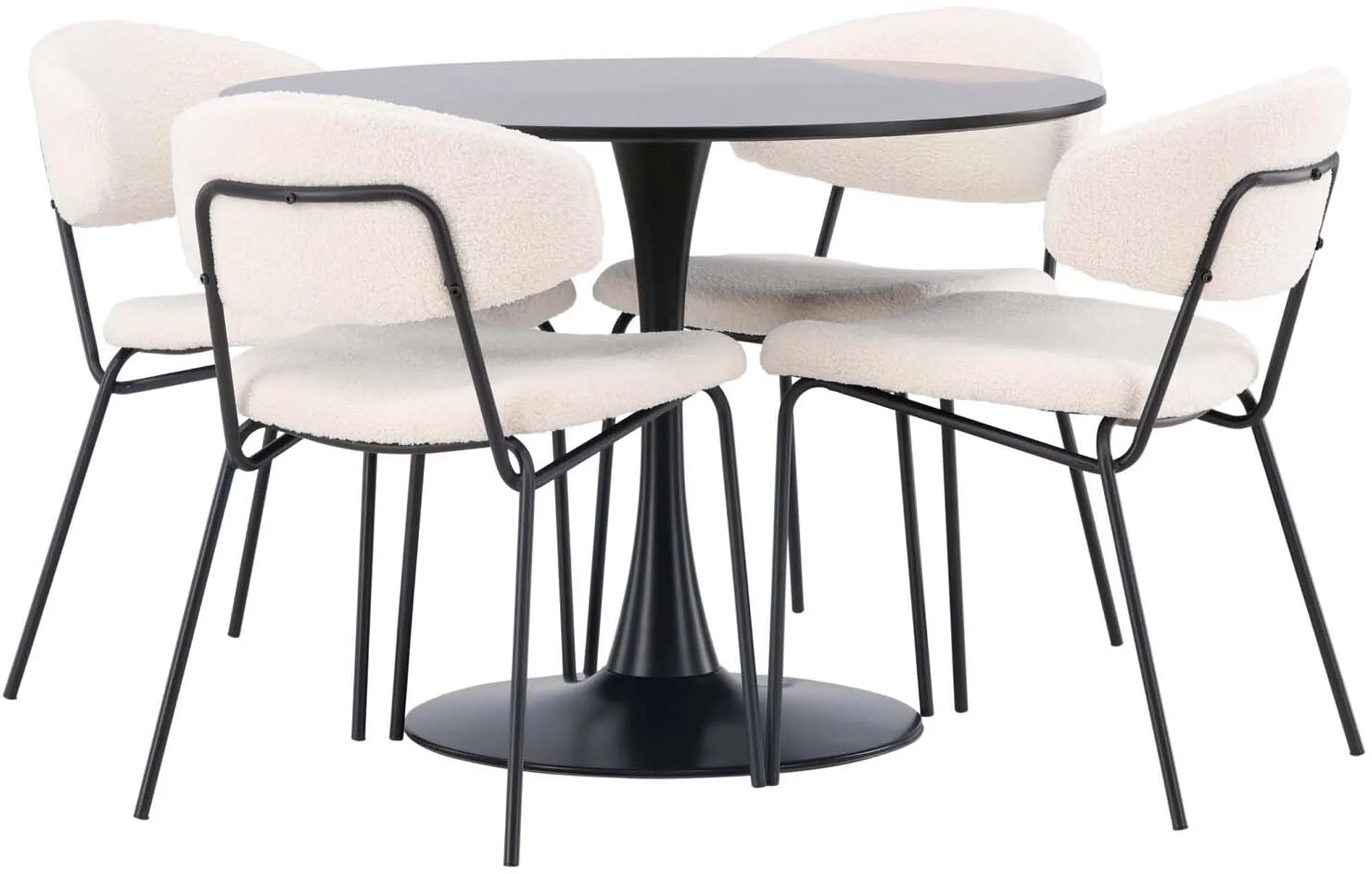 Elegantes Glade Esszimmerset: 100cm Tisch & 4 Stühle von Venture Home.