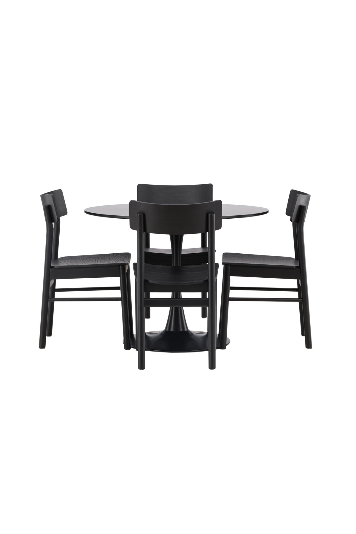 Glade Esstisch + 4 x Montros Esszimmerstuhl in Schwarz präsentiert im Onlineshop von KAQTU Design AG. Esszimmerset ist von Venture Home