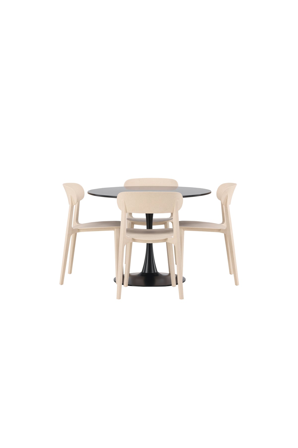 Glade Esszimmerset + Astol ⌀100cm/4St. in Beige präsentiert im Onlineshop von KAQTU Design AG. Esszimmerset ist von Venture Home