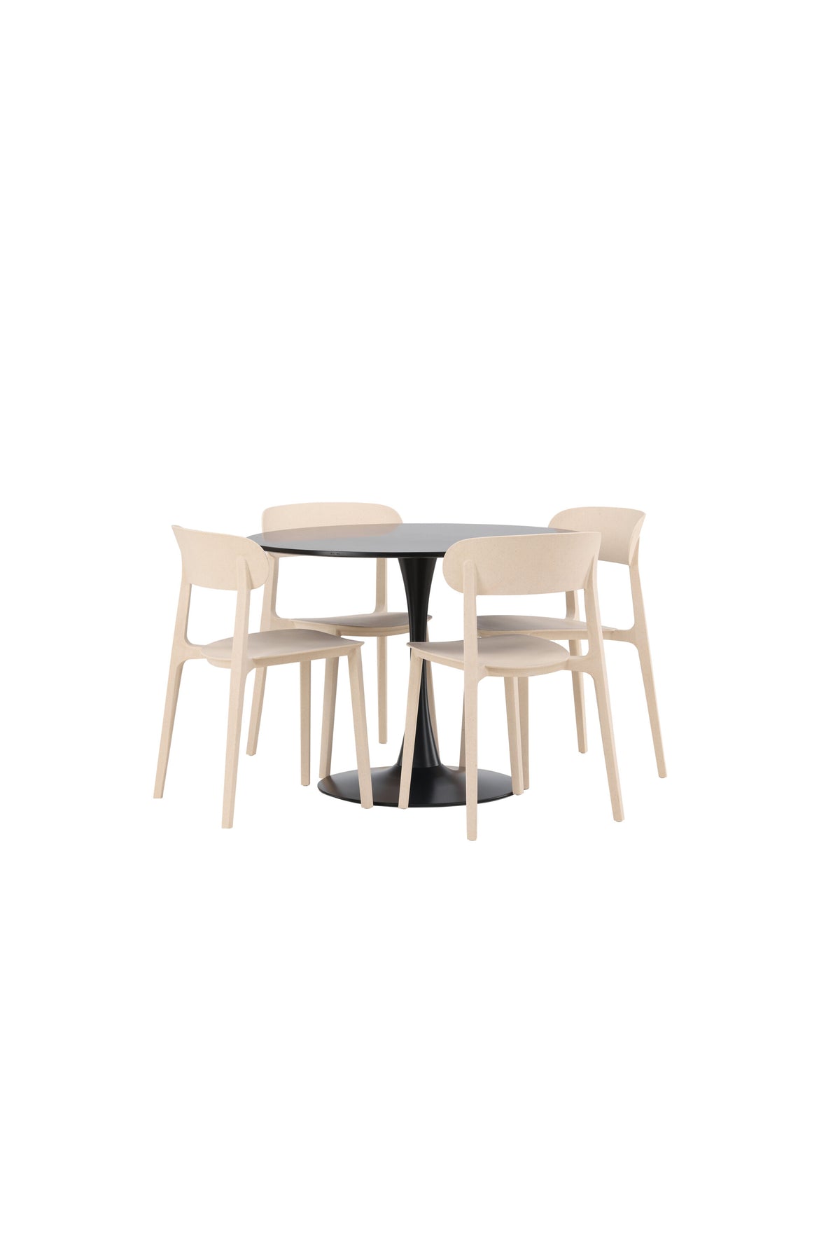 Glade Esszimmerset + Astol ⌀100cm/4St. in Beige präsentiert im Onlineshop von KAQTU Design AG. Esszimmerset ist von Venture Home