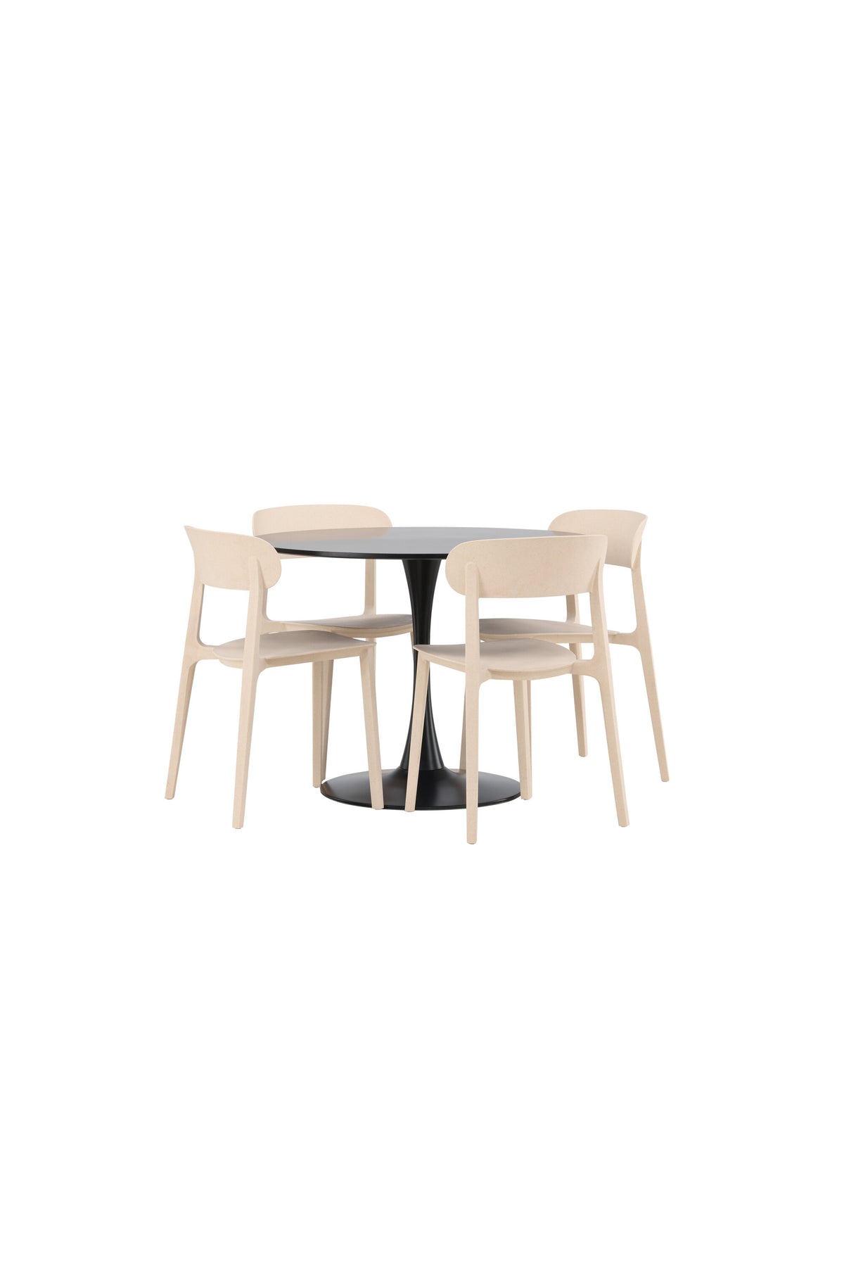 Glade Esszimmerset + Astol ⌀100cm/4St. in Beige präsentiert im Onlineshop von KAQTU Design AG. Esszimmerset ist von Venture Home