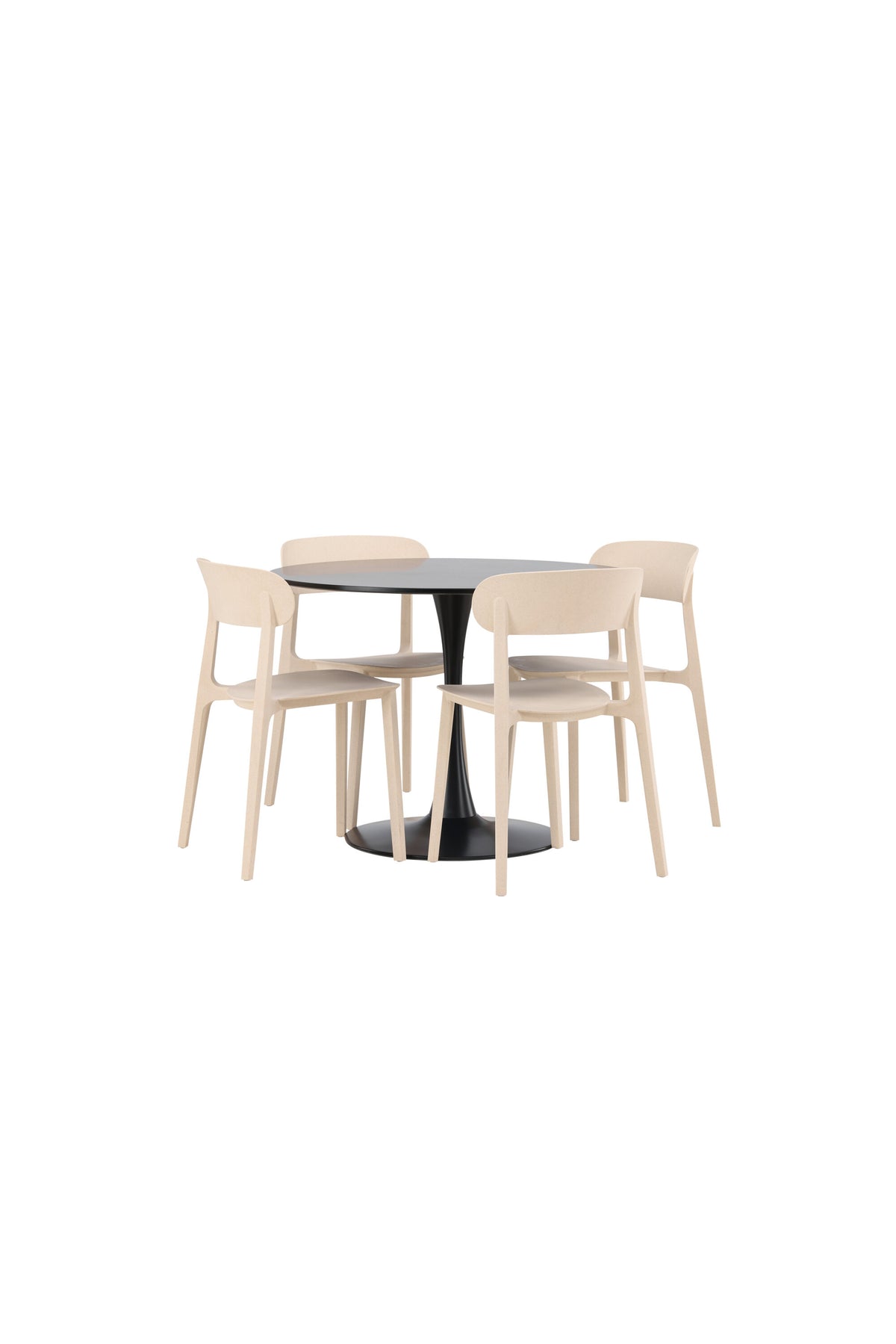 Glade Esszimmerset + Astol ⌀100cm/4St. in Beige präsentiert im Onlineshop von KAQTU Design AG. Esszimmerset ist von Venture Home