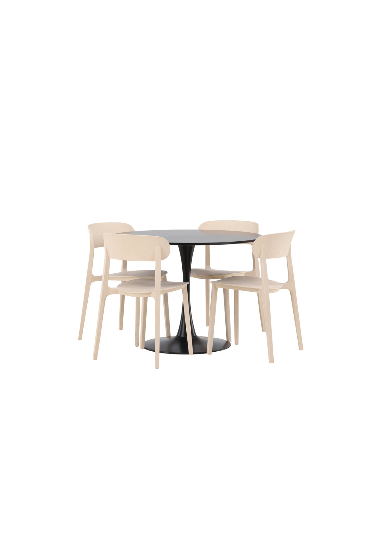 Glade Esszimmerset + Astol ⌀100cm/4St. in Beige präsentiert im Onlineshop von KAQTU Design AG. Esszimmerset ist von Venture Home