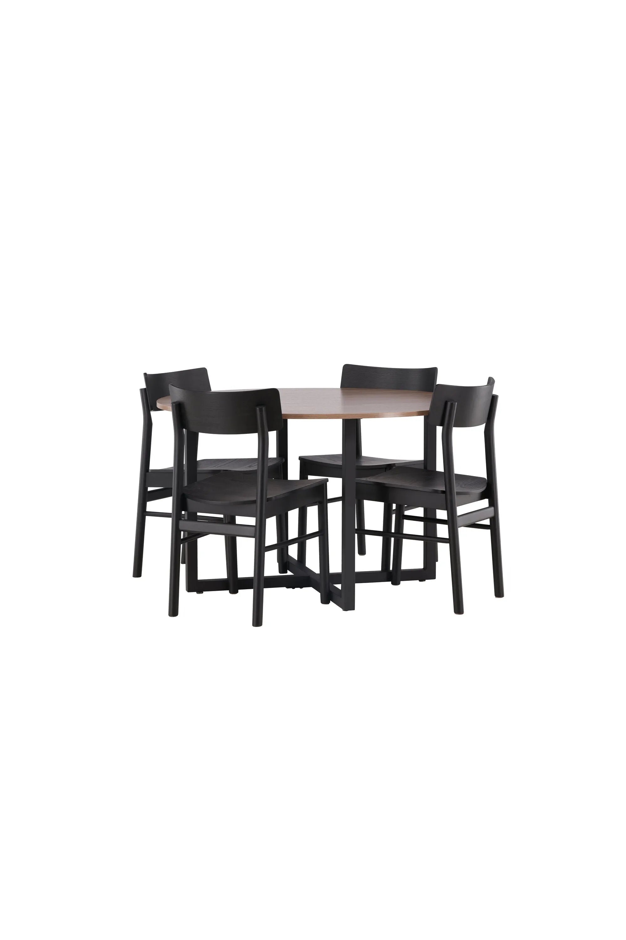 Elegantes Esszimmer-Set: Durango Tisch mit 4 Montros Stühlen.
