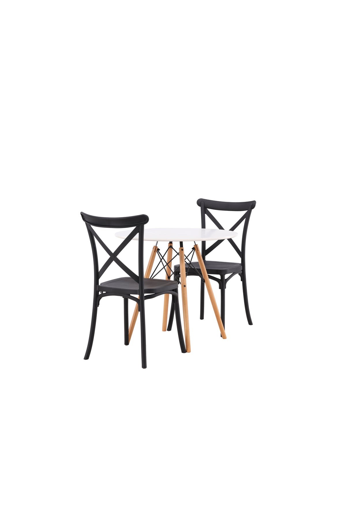 Danburi Esszimmerset + Crosett ⌀60cm/2St. in Schwarz präsentiert im Onlineshop von KAQTU Design AG. Esszimmerset ist von Venture Home
