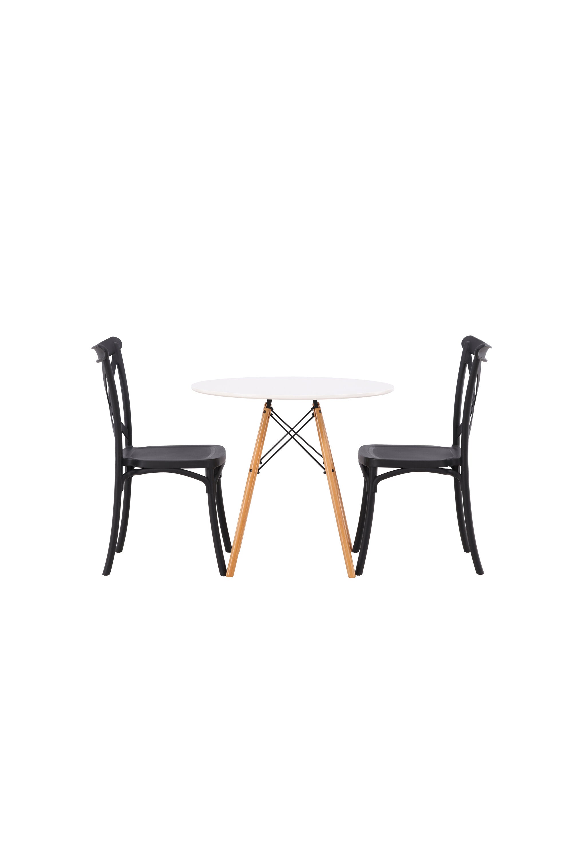 Danburi Esszimmerset + Crosett ⌀60cm/2St. in Schwarz präsentiert im Onlineshop von KAQTU Design AG. Esszimmerset ist von Venture Home