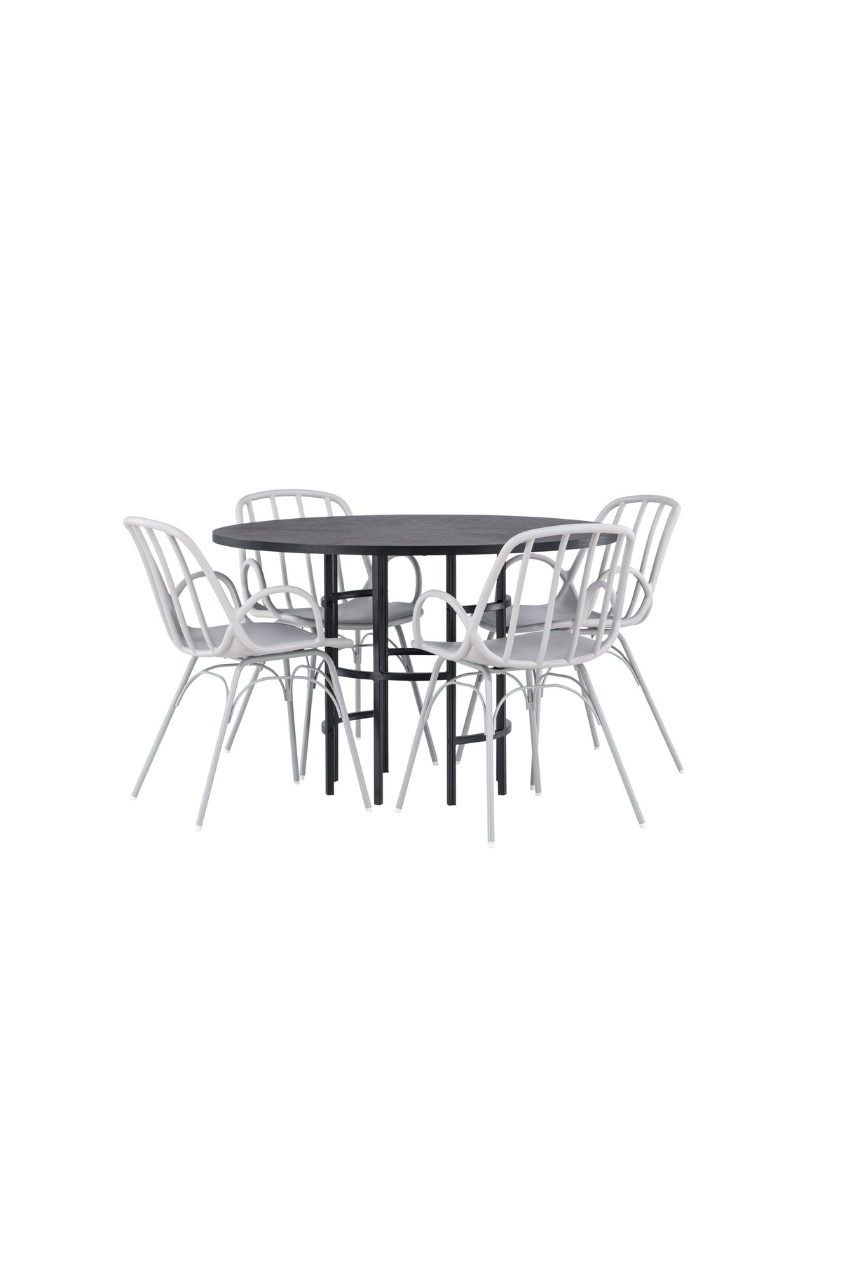 Copenhagen Esszimmerset + Dyrön ⌀115cm/4St. in Greige präsentiert im Onlineshop von KAQTU Design AG. Esszimmerset ist von Venture Home