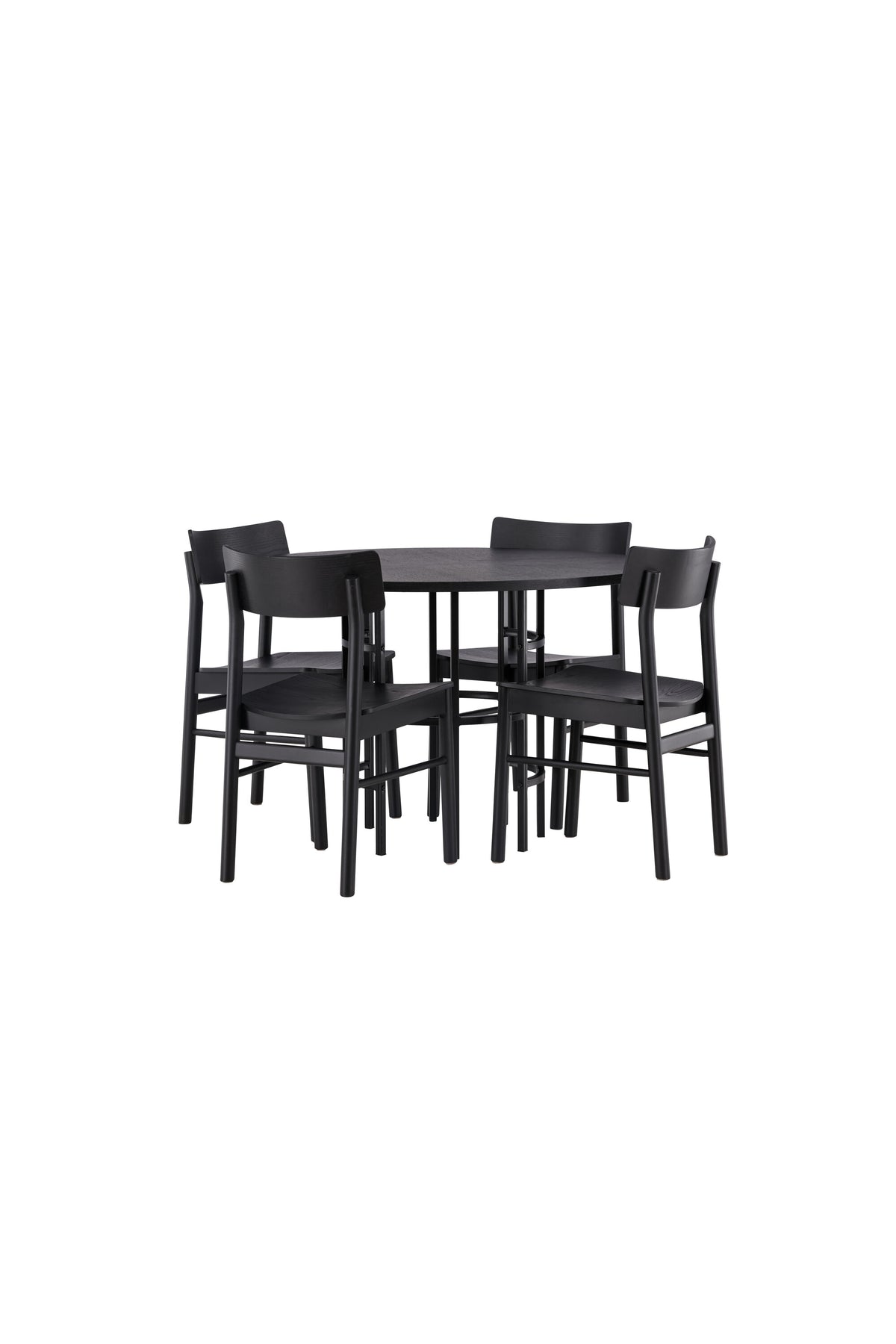 Copenhagen Esstisch + 4 x Montros Esszimmerstuhl in Schwarz präsentiert im Onlineshop von KAQTU Design AG. Esszimmerset ist von Venture Home