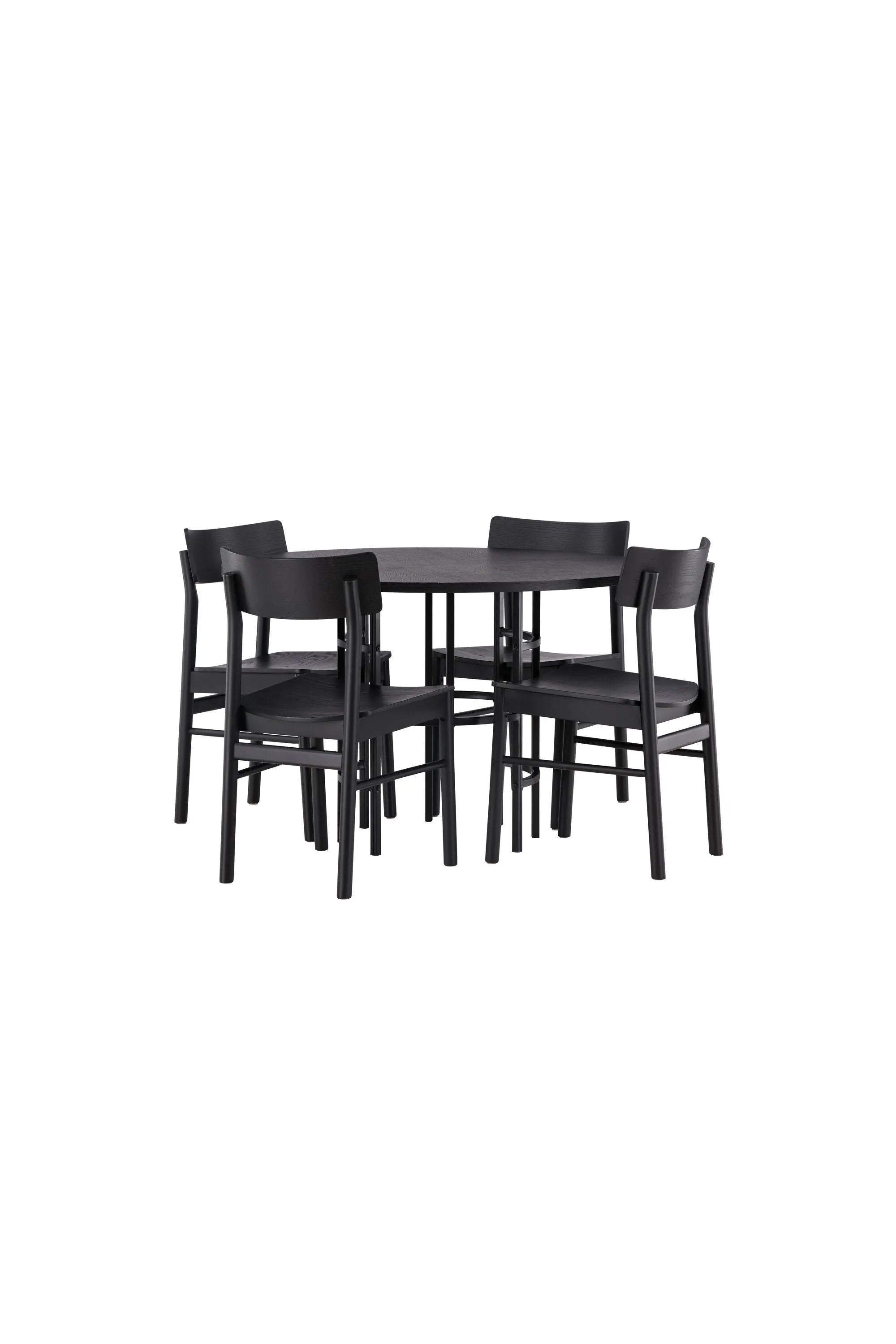 Elegantes Esszimmer-Set: Copenhagen Tisch & 4 Montros Stühle.