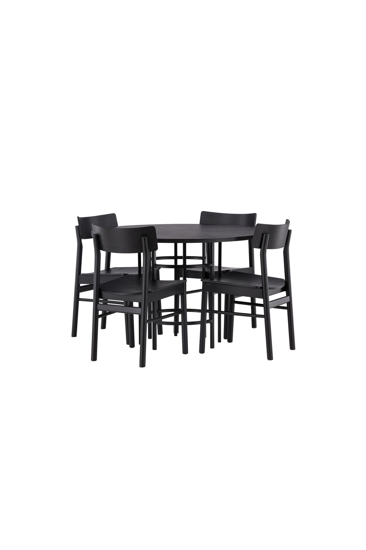 Copenhagen Esstisch + 4 x Montros Esszimmerstuhl in Schwarz präsentiert im Onlineshop von KAQTU Design AG. Esszimmerset ist von Venture Home