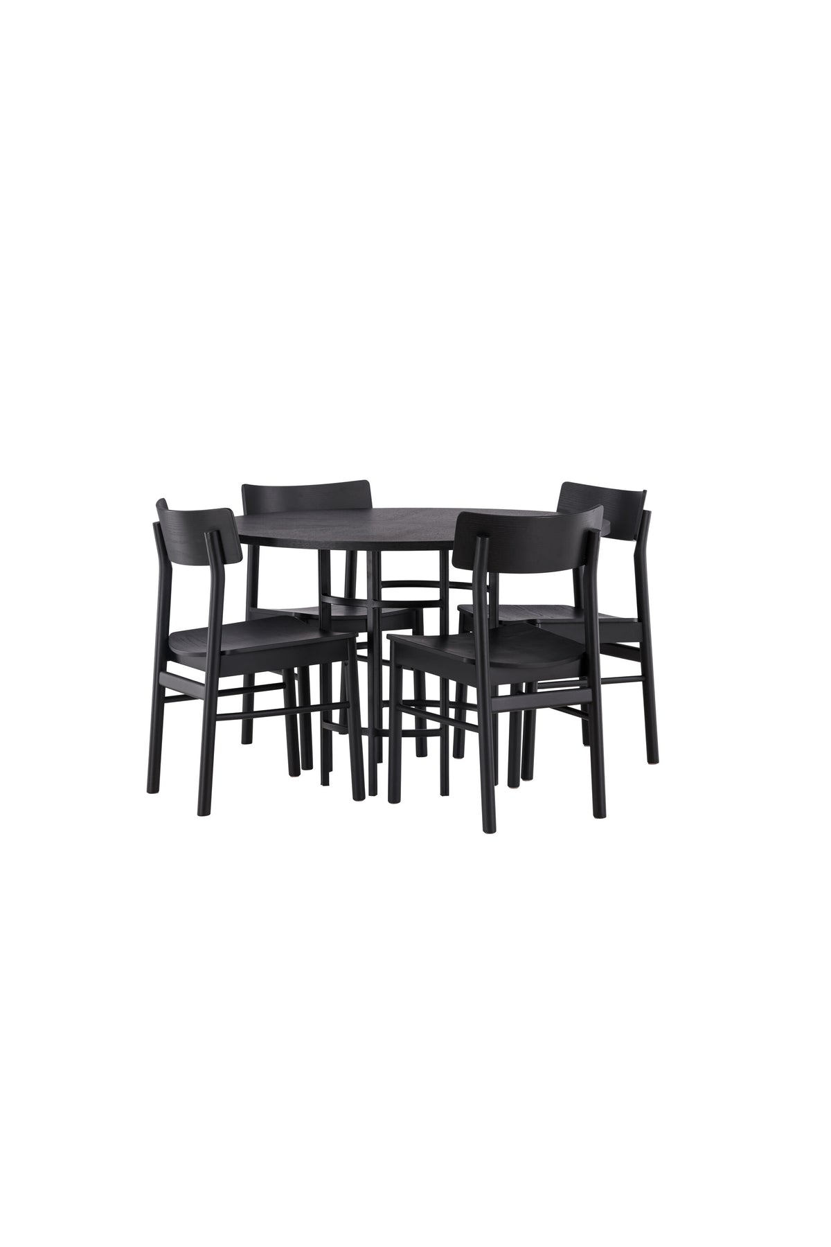 Copenhagen Esstisch + 4 x Montros Esszimmerstuhl in Schwarz präsentiert im Onlineshop von KAQTU Design AG. Esszimmerset ist von Venture Home