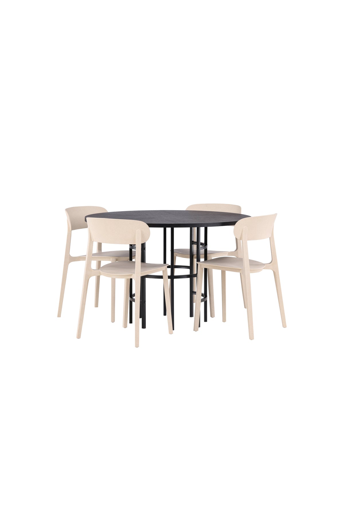 Esszimmerset Copenhagen + Astol ⌀115cm/4St. in Beige präsentiert im Onlineshop von KAQTU Design AG. Esszimmerset ist von Venture Home