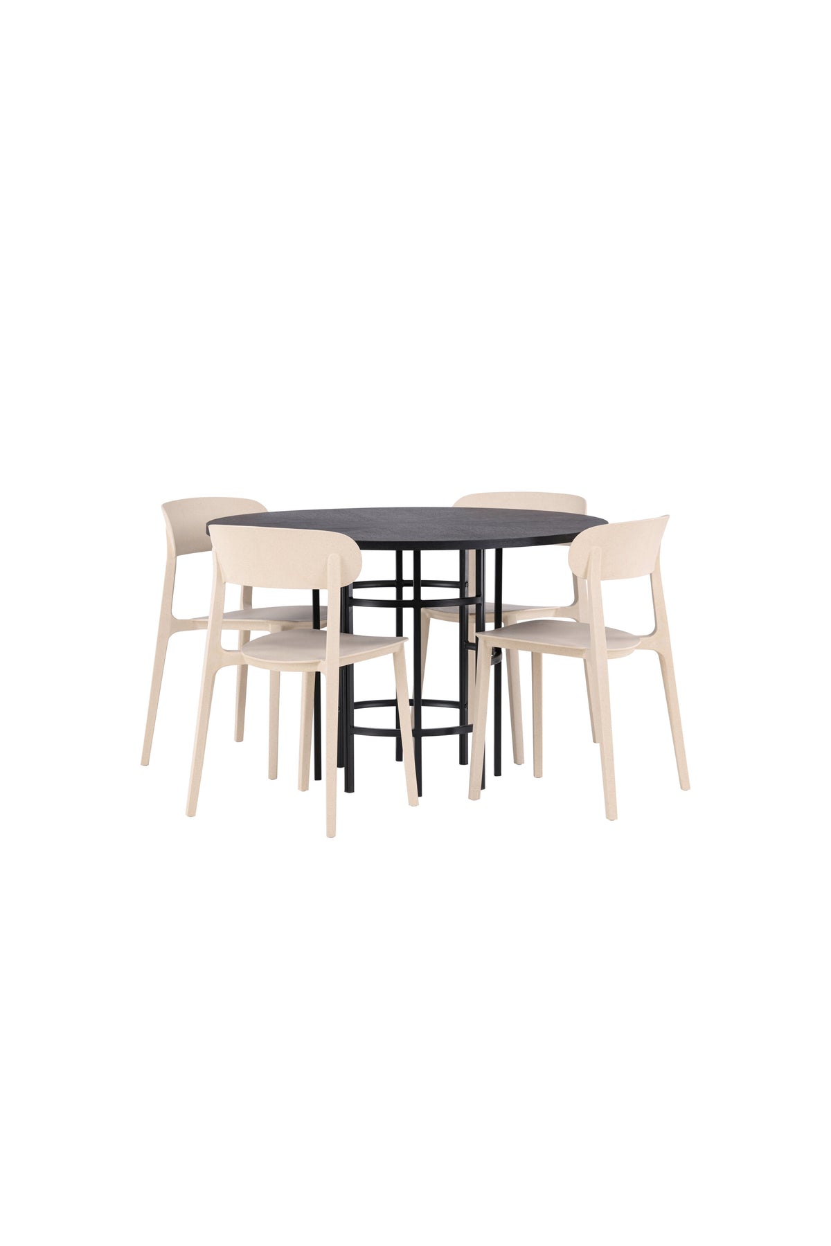Esszimmerset Copenhagen + Astol ⌀115cm/4St. in Beige präsentiert im Onlineshop von KAQTU Design AG. Esszimmerset ist von Venture Home
