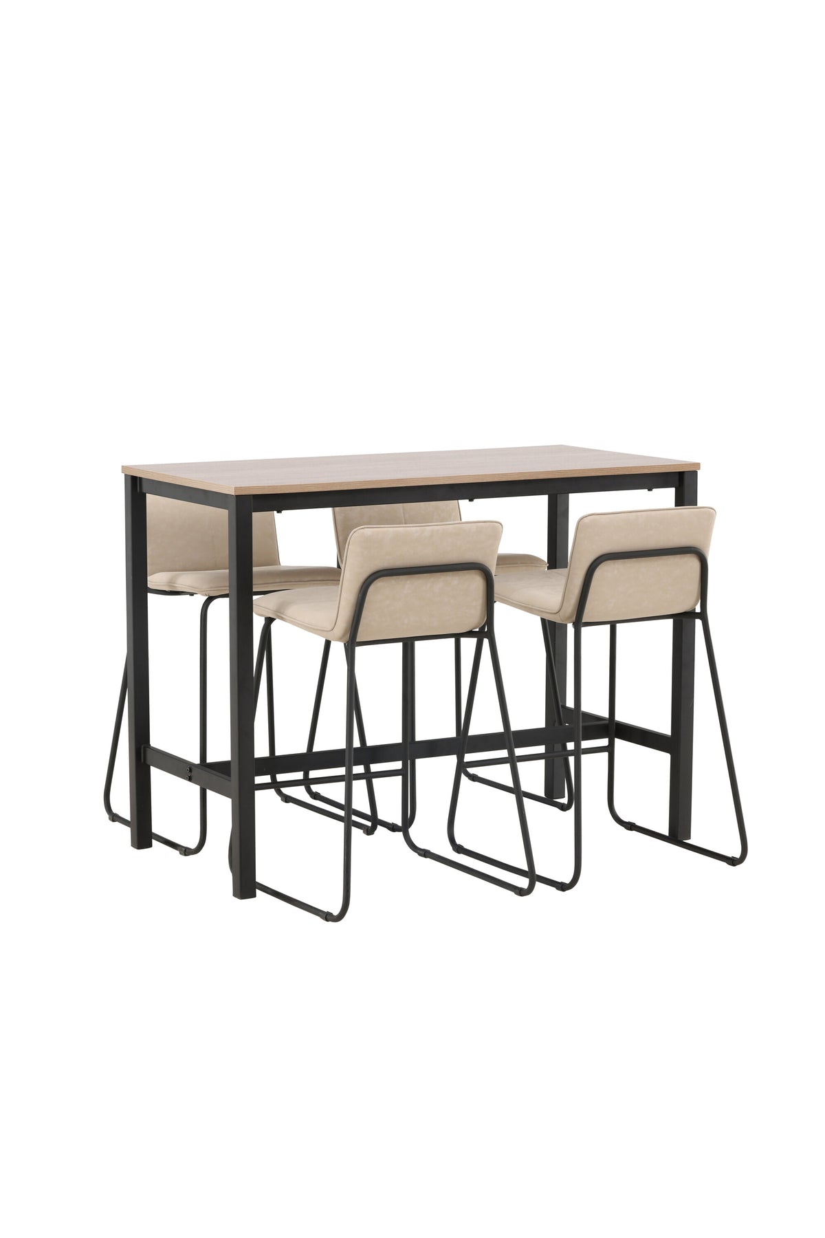 Camden Barset + Bisbee 120cm/4St. in Beige, Schwarz präsentiert im Onlineshop von KAQTU Design AG. Bartischset ist von Venture Home