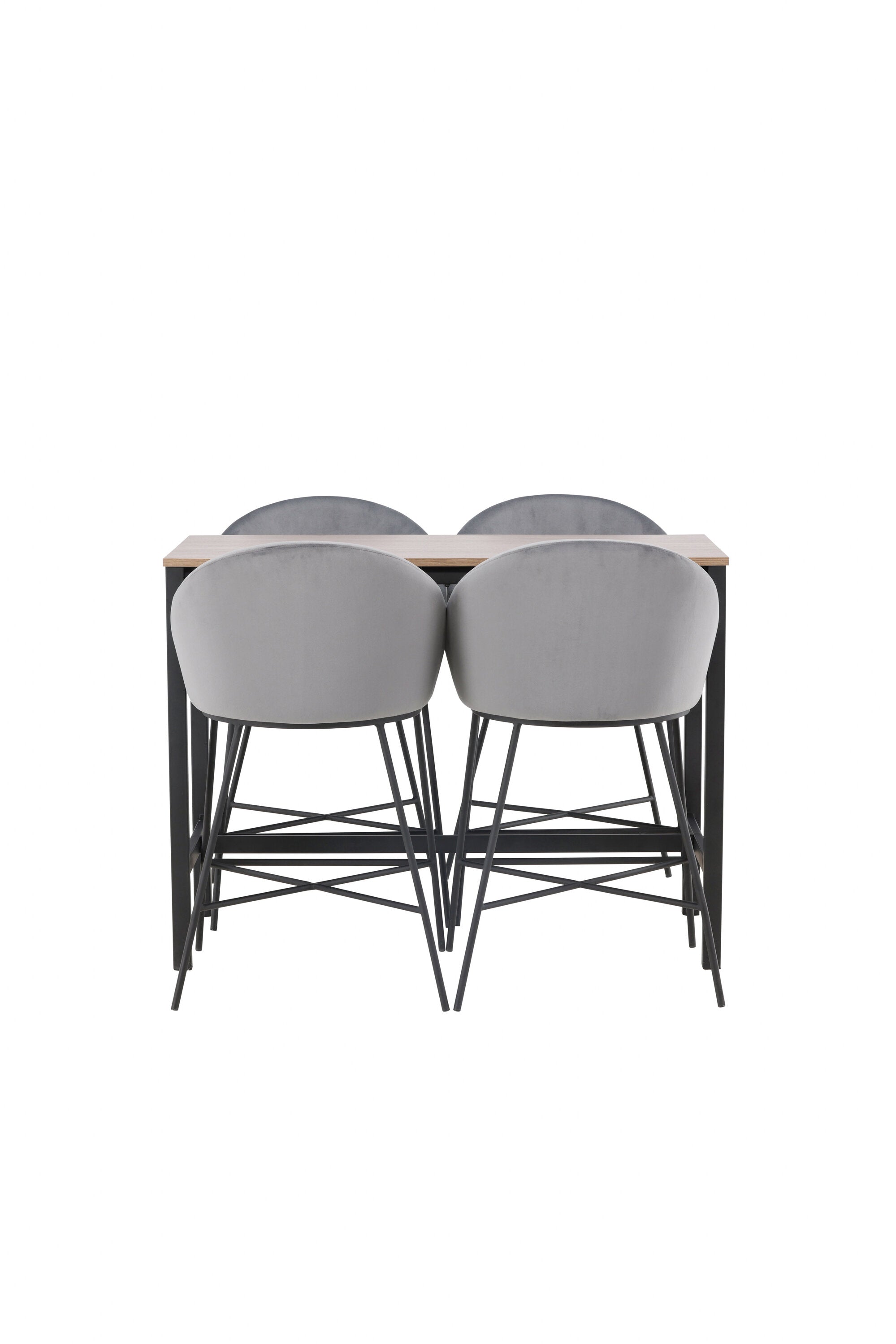 Camden Barset + Velvet 120cm/4St. in Schwarz, Dunkelgrau präsentiert im Onlineshop von KAQTU Design AG. Bartischset ist von Venture Home