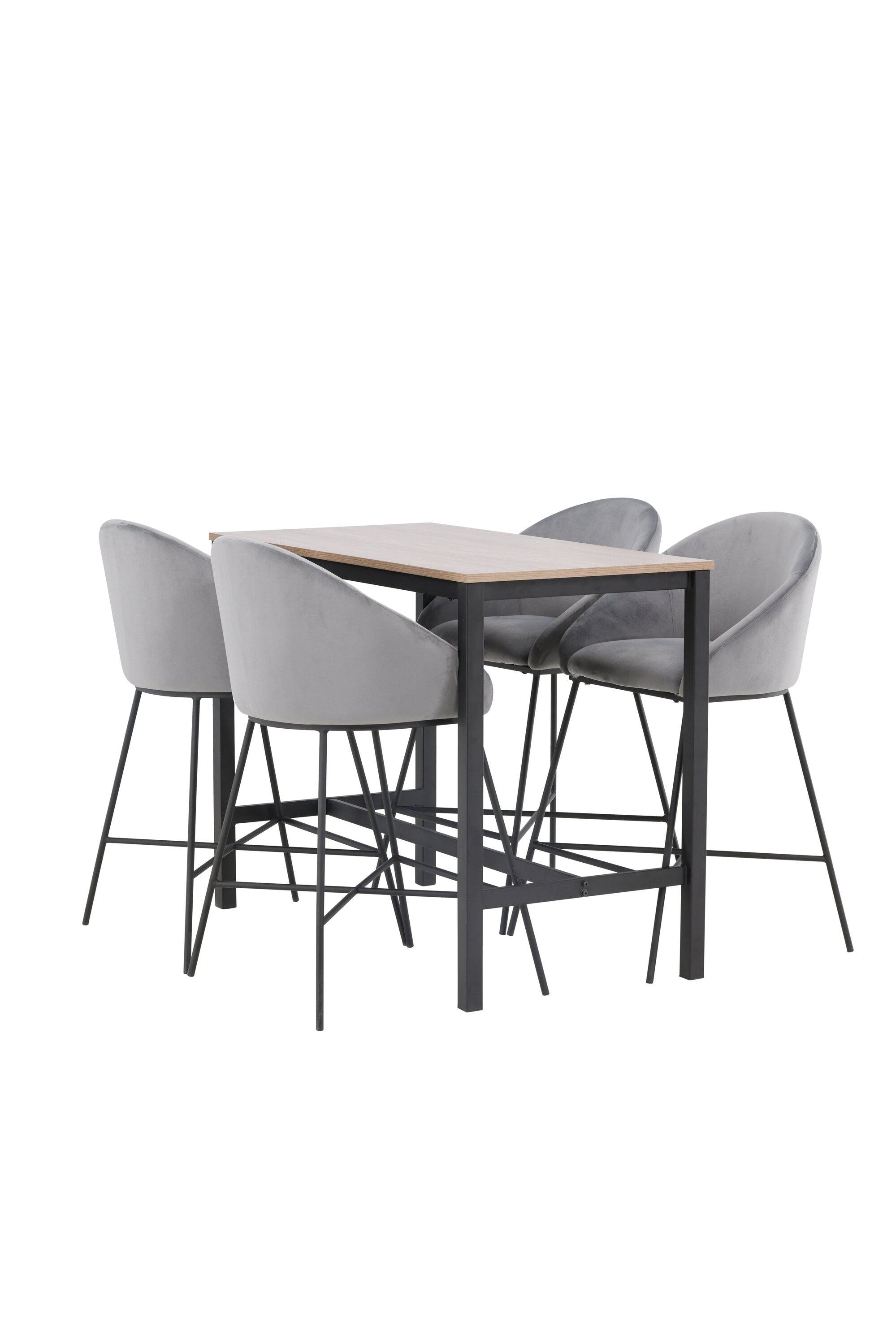 Camden Barset + Velvet 120cm/4St. in Schwarz, Dunkelgrau präsentiert im Onlineshop von KAQTU Design AG. Bartischset ist von Venture Home